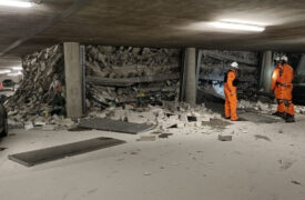 Ingestorte parkeergarage