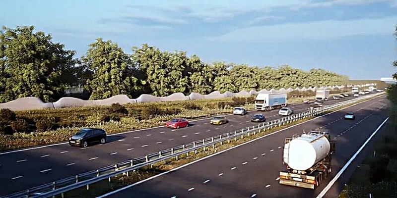 Geluidsscherm van windturbinebladen