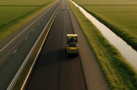 Elektrisch geproduceerd asfalt